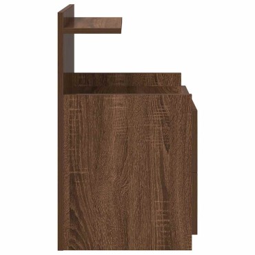 vidaXL Κομοδίνο με 2 Συρτάρια Καφέ Δρυς 40x36,5x62cm 1 τεμ.