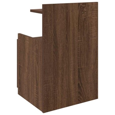 vidaXL Κομοδίνο με 2 Συρτάρια Καφέ Δρυς 40x36,5x62cm 1 τεμ.