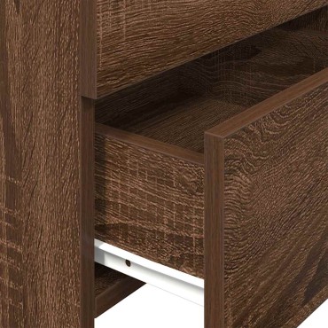 vidaXL Κομοδίνο με 2 Συρτάρια Καφέ Δρυς 40x36,5x62cm 1 τεμ.