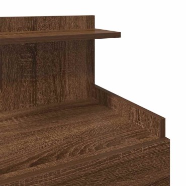 vidaXL Κομοδίνο με 2 Συρτάρια Καφέ Δρυς 40x36,5x62cm 1 τεμ.