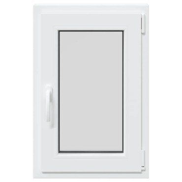 vidaXL Παράθυρο Υπογείου "RISOR" 50x75 εκ. Ανακλινόμενο & Περιστρεφόμενο DIN Αριστερά Λευκό