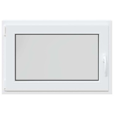 vidaXL Παράθυρο Υπογείου "RISOR" 90x50 εκ. Ανακλινόμενο & Περιστρεφόμενο DIN Αριστερά Λευκό
