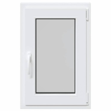 vidaXL Παράθυρο Υπογείου "RISOR" 50x75 εκ. Ανακλινόμενο & Περιστρεφόμενο DIN Δεξιό Λευκό
