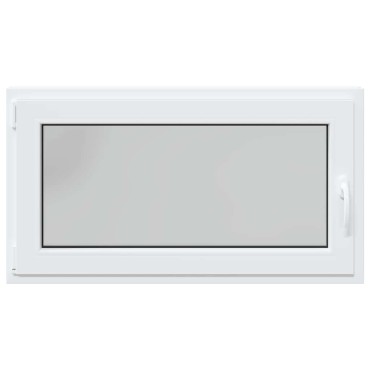 vidaXL Παράθυρο Υπογείου "RISOR" 110x70 εκ. Ανακλινόμενο & Περιστρεφόμενο DIN Αριστερά Λευκό