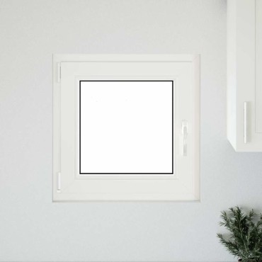 vidaXL Παράθυρο Υπογείου "RISOR" 50x50 εκ. Ανακλινόμενο & Περιστρεφόμενο DIN Αριστερό Ανθρακί