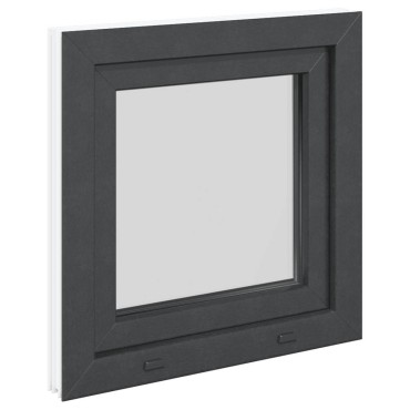vidaXL Παράθυρο Υπογείου "RISOR" 50x50 εκ. Ανακλινόμενο & Περιστρεφόμενο DIN Αριστερό Ανθρακί
