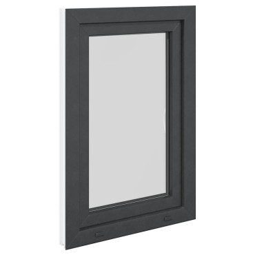 vidaXL Παράθυρο Υπογείου "RISOR" 60x80 εκ. Ανακλινόμενο & Περιστρεφόμενο DIN Αριστερό Ανθρακί