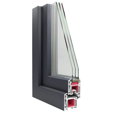 vidaXL Παράθυρο Υπογείου "RISOR" 60x80 εκ. Ανακλινόμενο & Περιστρεφόμενο DIN Αριστερό Ανθρακί