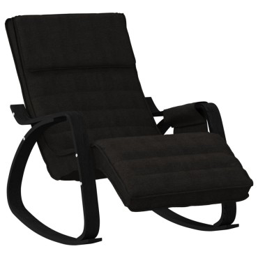 vidaXL Κουνιστή Πολυθρόνα Μαύρη Υφασμάτινη 67x80x88cm 1 τεμ.