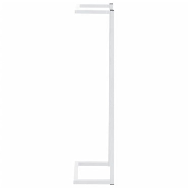vidaXL Βάση για Πετσέτες Επιτοίχια Λευκή 25 x 20 x 95 εκ. Ατσάλινη