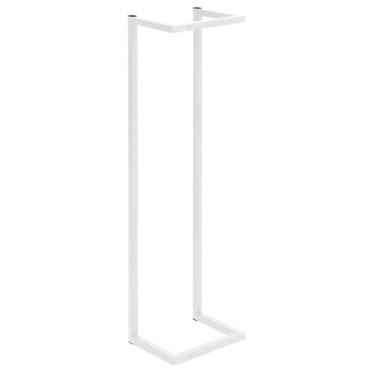 vidaXL Βάση για Πετσέτες Επιτοίχια Λευκή 25 x 20 x 95 εκ. Ατσάλινη