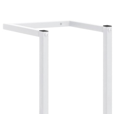 vidaXL Βάση για Πετσέτες Επιτοίχια Λευκή 25 x 20 x 95 εκ. Ατσάλινη