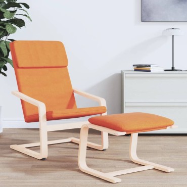 vidaXL Υποπόδιο Σκούρο Κίτρινο 51x41x40cm Υφασμάτινο 1 τεμ.