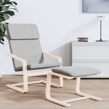 vidaXL Πολυθρόνα Relax Ανοιχτό Γκρι Υφασμάτινη 59x82x98cm 1 τεμ.