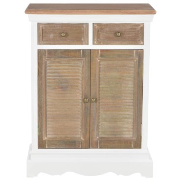 vidaXL Μπουφές Ψηλός Λευκός 60x30x80cm από Μασίφ Ξύλο 1 τεμ.