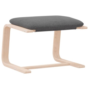 vidaXL Υποπόδιο Σκούρο Γκρι 51x41x40cm Υφασμάτινο 1 τεμ.