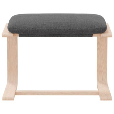 vidaXL Υποπόδιο Σκούρο Γκρι 51x41x40cm Υφασμάτινο 1 τεμ.
