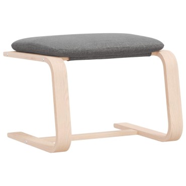 vidaXL Υποπόδιο Σκούρο Γκρι 51x41x40cm Υφασμάτινο 1 τεμ.