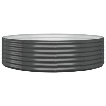 vidaXL Ζαρντινιέρα Ανθρακί 140x140x36εκ Ατσάλι με Ηλεκτρ. Βαφή Πούδρας