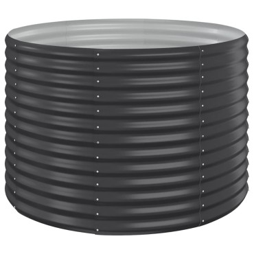 vidaXL Ζαρντινιέρα Ανθρακί 100x100x68εκ Ατσάλι με Ηλεκτρ. Βαφή Πούδρας