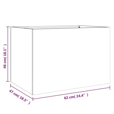 vidaXL Ζαρντινιέρα Ανθρακί 62x47x46 εκ. από Χάλυβα