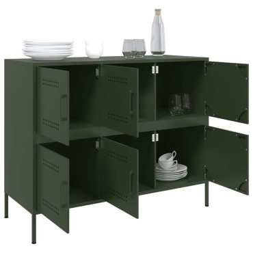 vidaXL Ντουλάπι Πράσινο Λαδί 100,5x39x79cm από Ατσάλι 1 τεμ.