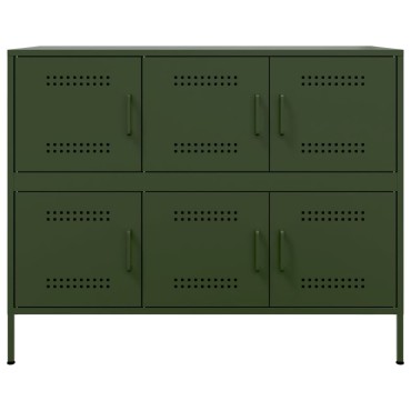 vidaXL Ντουλάπι Πράσινο Λαδί 100,5x39x79cm από Ατσάλι 1 τεμ.
