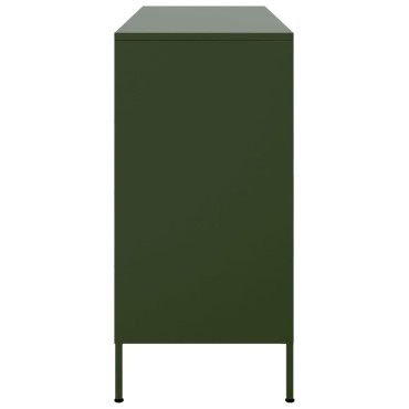 vidaXL Ντουλάπι Πράσινο Λαδί 100,5x39x79cm από Ατσάλι 1 τεμ.