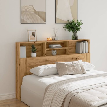 vidaXL Ντουλάπι κεφαλάρι Artisan Oak Κατασκευασμένο ξύλο 160x19x103,5cm