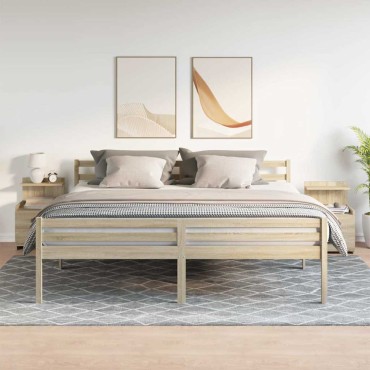vidaXL Κομοδίνα 2 τεμ. με 2 Συρτάρια, Χρώμα Sonoma Δρυς 40x36,5x62cm