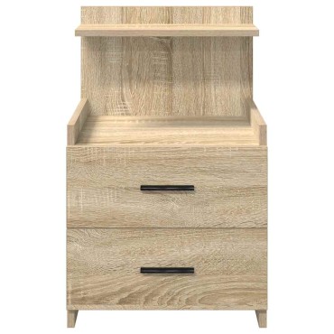 vidaXL Κομοδίνα 2 τεμ. με 2 Συρτάρια, Χρώμα Sonoma Δρυς 40x36,5x62cm