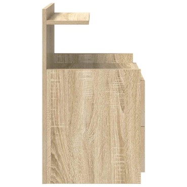 vidaXL Κομοδίνα 2 τεμ. με 2 Συρτάρια, Χρώμα Sonoma Δρυς 40x36,5x62cm