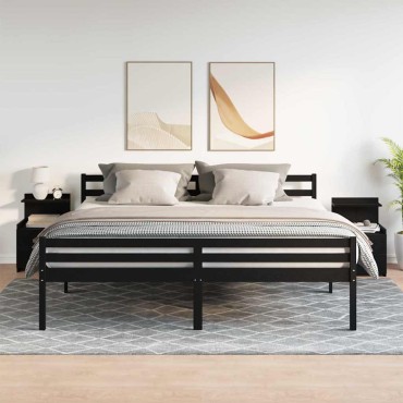 vidaXL Κομοδίνα 2 τεμ. με 2 Συρτάρια Μαύρα 40x36,5x62cm