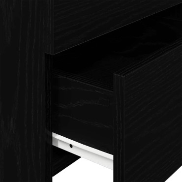 vidaXL Κομοδίνα 2 τεμ. με 2 Συρτάρια Μαύρα 40x36,5x62cm