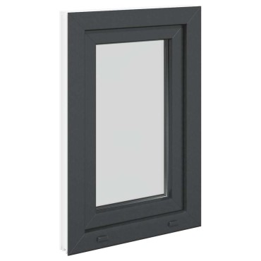 vidaXL Παράθυρο Υπογείου "RISOR" 50x75 εκ. Ανακλινόμενο & Περιστρεφόμενο DIN Αριστερό Ανθρακί