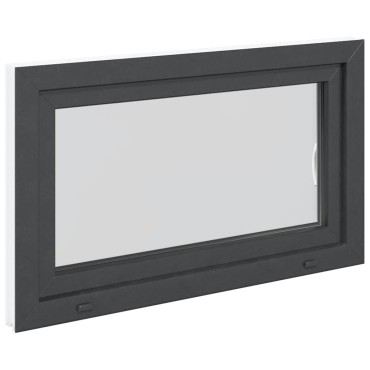 vidaXL Παράθυρο Υπογείου "RISOR" 100x60 εκ. Ανακλινόμενο & Περιστρεφόμενο DIN Δεξί Ανθρακί