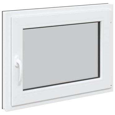 vidaXL Παράθυρο Υπογείου "RISOR" 80x70 εκ. Ανακλινόμενο & Περιστρεφόμενο DIN Δεξί Ανθρακί