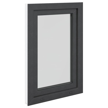 vidaXL Παράθυρο Υπογείου "RISOR" 60x100 εκ. Ανακλινόμενο & Περιστρεφόμενο DIN Αριστερό Ανθρακί