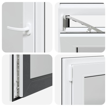 vidaXL Παράθυρο Υπογείου "RISOR" 60x100 εκ. Ανακλινόμενο & Περιστρεφόμενο DIN Αριστερό Ανθρακί
