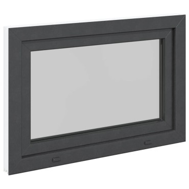 vidaXL Παράθυρο Υπογείου "RISOR" 90x50 εκ. Ανακλινόμενο & Περιστρεφόμενο DIN Δεξί Ανθρακί