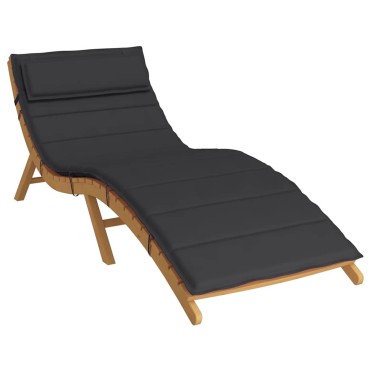 vidaXL Μαξιλάρι Ξαπλώστρας Μαύρο 180x60x4cm από Ύφασμα Oxford