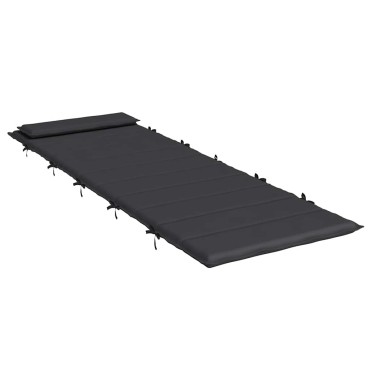 vidaXL Μαξιλάρι Ξαπλώστρας Μαύρο 180x60x4cm από Ύφασμα Oxford