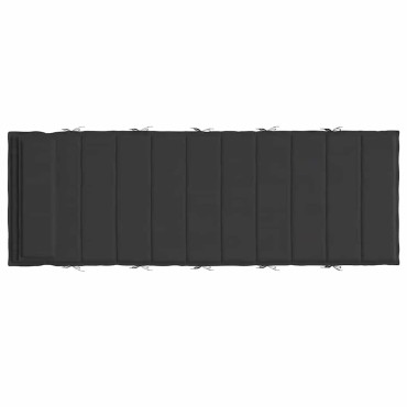 vidaXL Μαξιλάρι Ξαπλώστρας Μαύρο 180x60x4cm από Ύφασμα Oxford