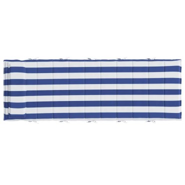 vidaXL Μαξιλάρι Ξαπλώστρας Μπλε&Λευκό Ριγέ 180x60x4cm Ύφασμα Oxford