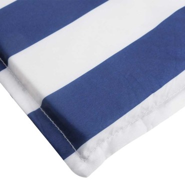 vidaXL Μαξιλάρι Ξαπλώστρας Μπλε&Λευκό Ριγέ 180x60x4cm Ύφασμα Oxford