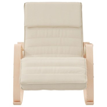 vidaXL Κουνιστή Πολυθρόνα Κρεμ Υφασμάτινη 67x80x88cm 1 τεμ.