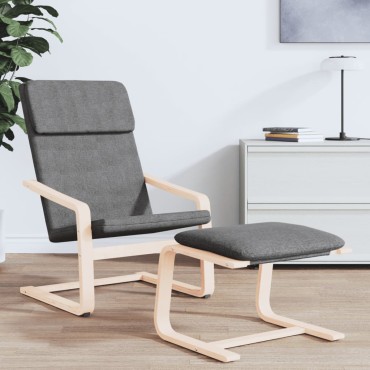 vidaXL Πολυθρόνα Relax Σκούρο Γκρι Υφασμάτινη 59x82x98cm 1 τεμ.