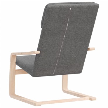 vidaXL Πολυθρόνα Relax Σκούρο Γκρι Υφασμάτινη 59x82x98cm 1 τεμ.