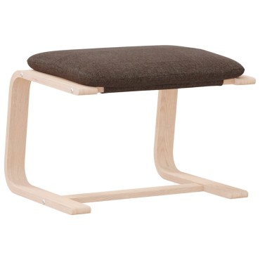 vidaXL Υποπόδιο Σκούρο Καφέ 51x41x40cm Υφασμάτινο 1 τεμ.