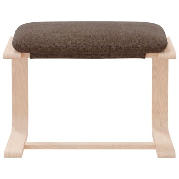 vidaXL Υποπόδιο Σκούρο Καφέ 51x41x40cm Υφασμάτινο 1 τεμ.